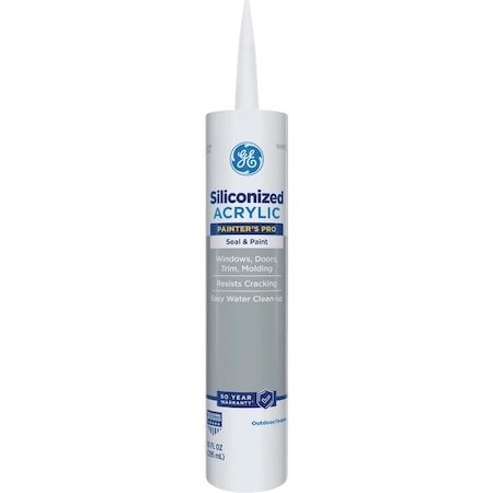 Ge Painter's Pro 10.1 Oz. White Window & Door Siliconized Acrylic Caulk 2874436
